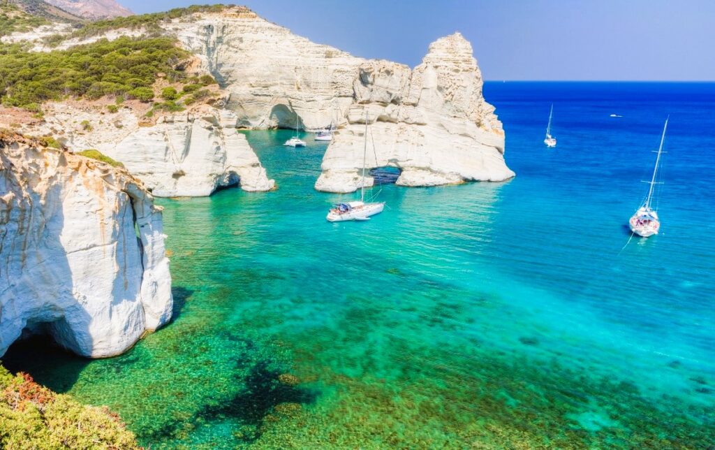 Kleftiko is one of the best beaches in Milos