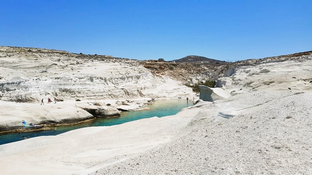 Top beach in Milos - Sarakiniko